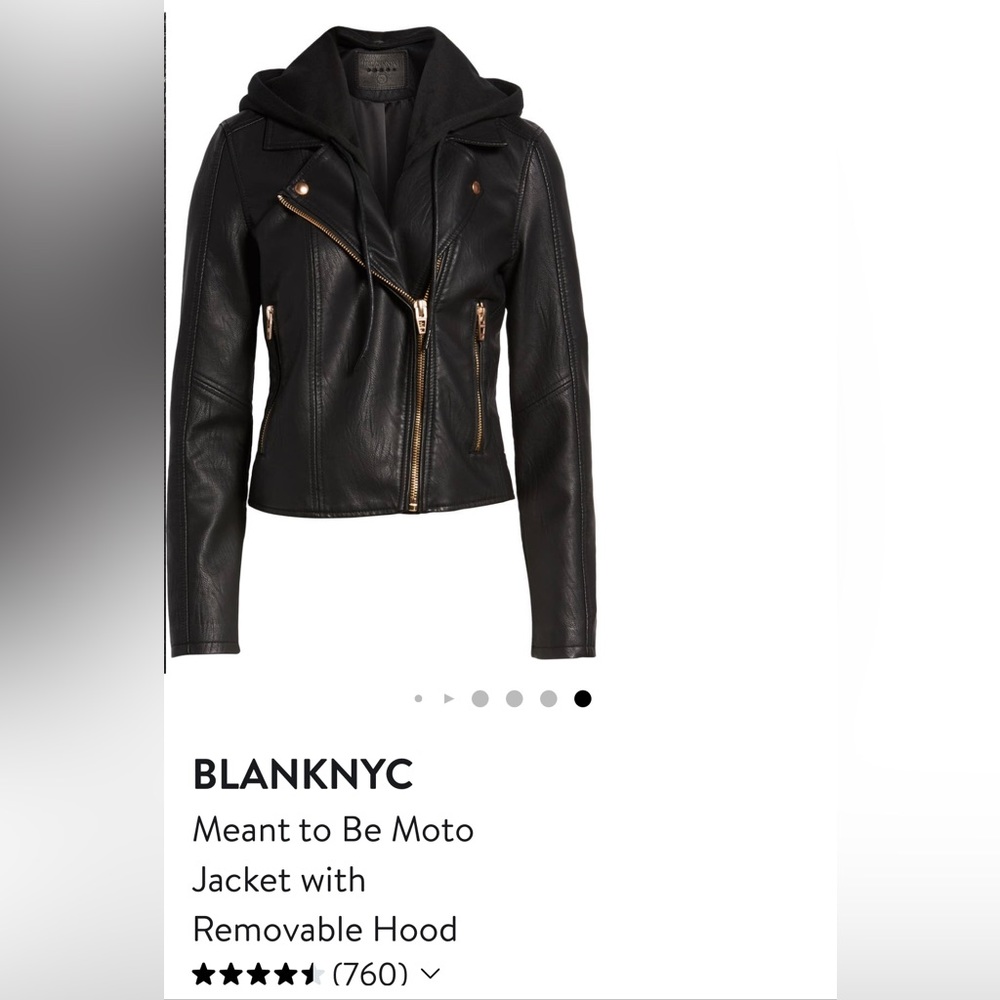 Motorcycle jacket faux leather- Medium
